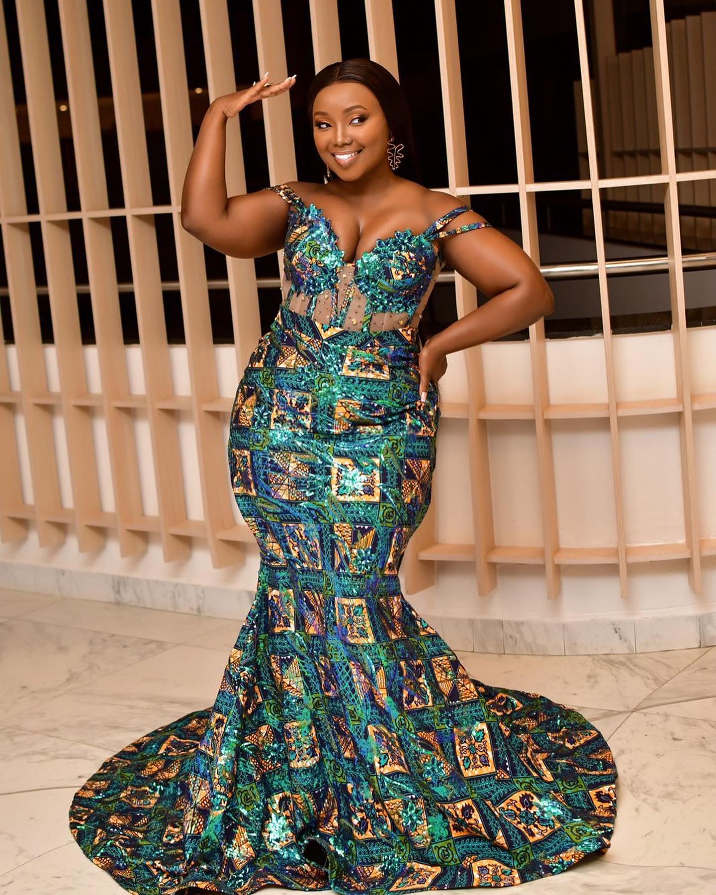 PICS - Actress Catherine Kamau Glows With Beauty In Her Ankara Dress ...