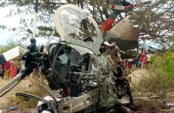 Photos Of KDF Chopper That Crashed In Machakos Killing Two - Youth ...