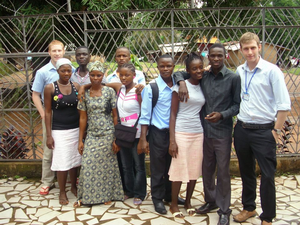 One of the ICS members from UK working with Kenyan Youths