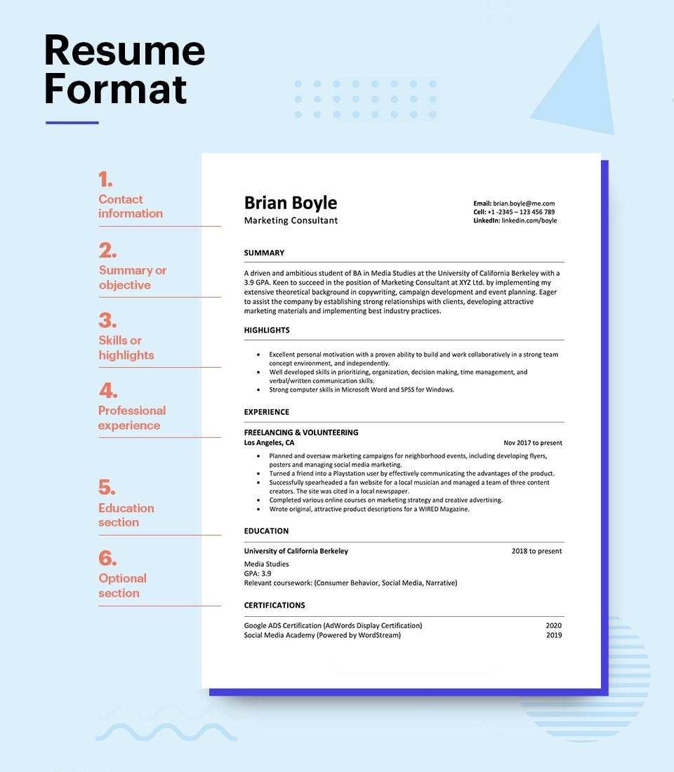 resume format kenya