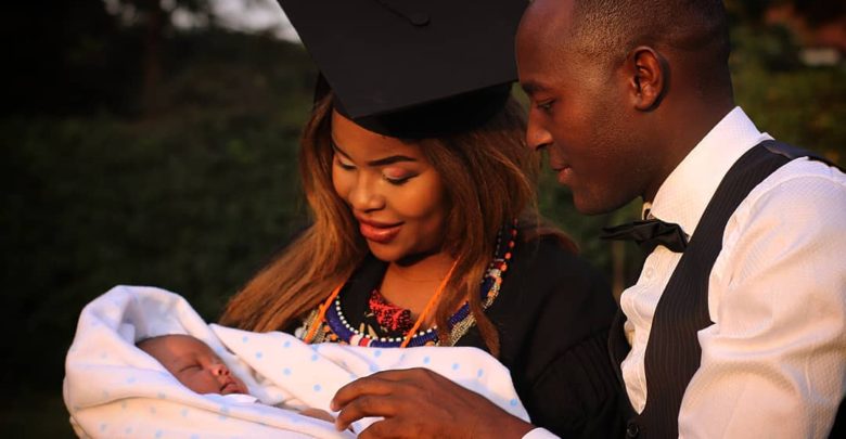 Stephen Letoo And Wife Cuddling With Their First Born - Youth Village Kenya